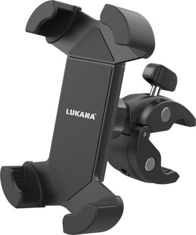 Lukana Telefoonhouder Fiets - Fatbike - Universeel - GSM Mobiel Houder - Anti Schok & 360 Graden Rotatie - Telefoonhouder Kinderwagen - Elektrische Step - Wielrenfiets