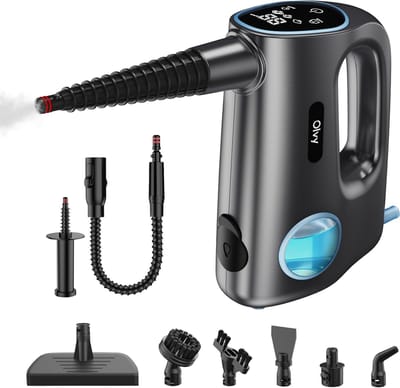Olvy 12-in-1 Handstoomreiniger – Touchscreen - Stoomreiniger & Handstomer – Steam Cleaner - Vlekkenreiniger – Tapijtreiniger – Voor Badkamer, Keuken, Bank & Meubels