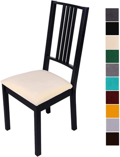 Stoelhoes, universele stoelhoes, wasbaar, universele eetkamerhoes, zeer eenvoudig te reinigen en duurzaam, eenvoudig te installeren (beige, 2 stuks)