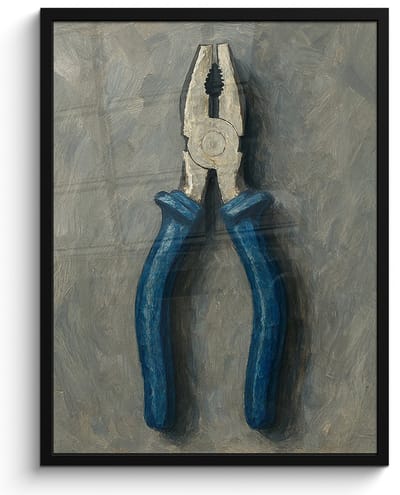 Poster in lijst - Fotolijst 50x70 cm - Posters - Tang - Schilderij - Textuur - Verf - Posterlijst zwart - Decoratie - Wanddecoratie woonkamer - Muurdecoratie slaapkamer