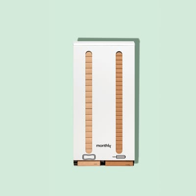 Dispenser voor menstruatieproducten manueel [medium] - 572 x 228 x 69 mm [monthly.care]