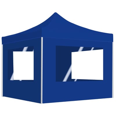 vidaXL - Partytent - inklapbaar - met - wanden - 2x2 - m - aluminium - blauw
