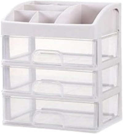 Bureau Organizer - Opbergdozen Lades - Kantoor Opbergen - 3 Doorzichtige Lades - 23.3x17x26.8cm - Wit