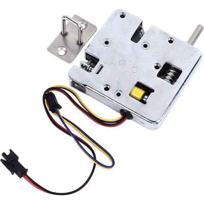Serrure Électromagnétique Haute Résistance Antichoc Renforcée Auto-éjection Serrure de Porte à Solénoïde pour Casier de Rangement 24V