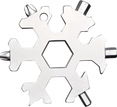 New Age Devi - Sneeuwvlokje Multitool - de 18-in-1 tool voor elke situatie! Van flessenopener tot schroevendraaier
