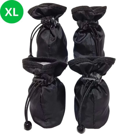 Livano Hondenschoenen Pootbeschermer - Hondenschoenen - 4 Stuks - Hondenschoentjes - Pootbescherming Hond - Waterbestendig - Zwart XL