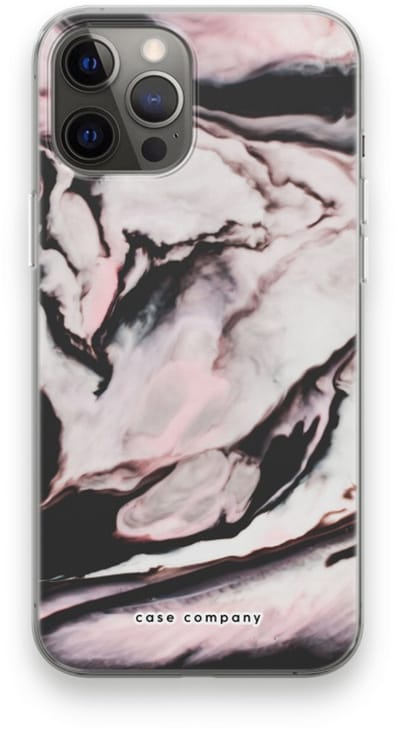 Case Company® - Hoesje geschikt voor iPhone 12 Pro Max hoesje - Roze stroom - Soft Cover Telefoonhoesje - Bescherming aan alle Kanten en Schermrand
