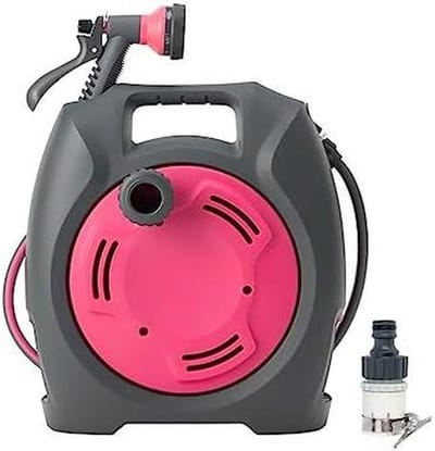 Slangwagen Tuin - Slanghouder Buiten - Tuin Water Geven - Ergonomische Geleiding - 10m Slang Inclusief - Meerdere Kleuren