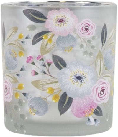 Mars & More - Windlicht 'Paisley' - Wilde bloemen roos (Small, 8cm)