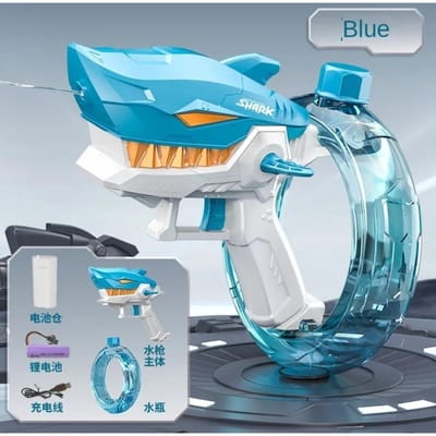 Shark Elektrisch Waterpistool Hoge Snelheid Meerdere Stralen Grote Capaciteit Watertank Kinderen Buiten Zeekant Zwemspeelgoed