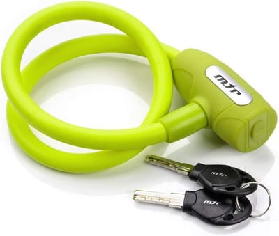 Fiets Kabel - Beveiligingsslot - Diefstal Voorkomen - Inclusief Beugel - 65 Cm - Groen