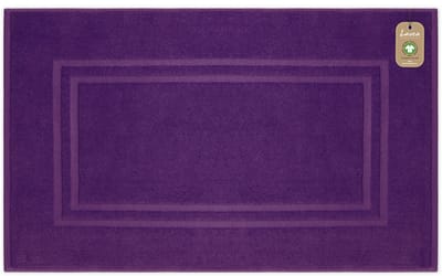 Lavea® 1 Badmat 50x80 cm – antislip en wasbaar van 100% biologisch katoen – absorberend en duurzaam – ideaal voor badkamer en douche – Paars