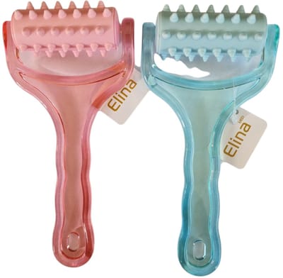 Massageroller 2-kleuren - 2 x - Massage - 1 voor HAAR - 1 voor HEM - Massage roller - 18,5 x 9cm