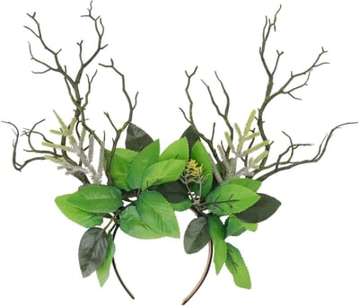 1 pc takken bladeren haarband voor Halloween en kerst, kostuumaccessoire voor feesten, gothic headdress met resin en fairy design