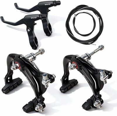 Complete set C-type fietsremmen voor en achter met hendels en kabels