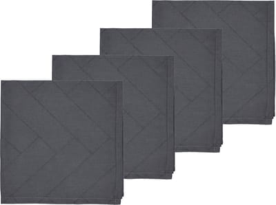 Södahl Tiles Damask Stoffen servetten 45 x 45 cm 4 stuks Ash