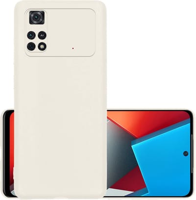 Hoesje - Geschikt voor Xiaomi Poco X4 Pro 5G - Sterk & Shockproof - Hoes Cover - Siliconen Case - Wit
