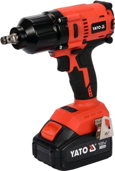 YATO Professionele Accu Slagmoersleutel – Borstelloos (Brushless) – 18V – 700 Nm – 1/2" Aandrijving – Inclusief 3.0Ah Accu en Lader