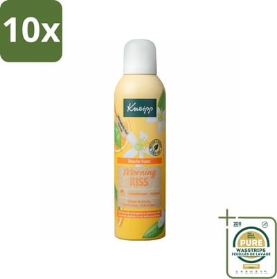 10 x Kneipp - Douche schuim - Morning Kiss - Oranjebloesem - 200 ml - Grootverpakking - Douche Schuim - Oranjebloesem Geur - Natuurlijke Schuim - Huid Verzorging - Ochtend Douche