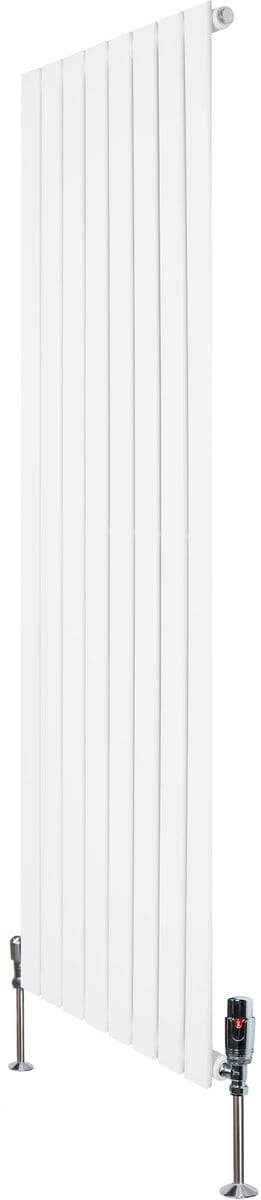 1-kolom design radiator - 1600x560 mm - wit - thermostaatkraan