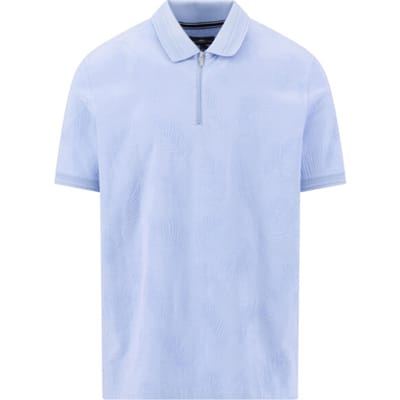 Fynch Hatton - Polo Korte mouw - Heren - L - Blauw - Katoen - 1604-4006