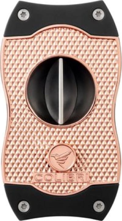 Colibri sigarenknipper diamant V-cut rosegoud - zwart