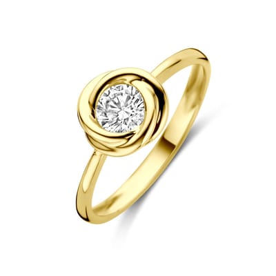 14K Geelgouden Ring met Zirkonia 4035039 – 8,5 mm
