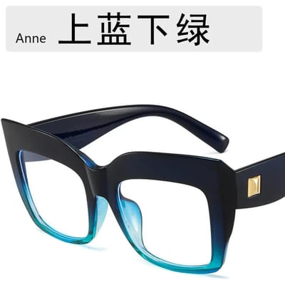 Oversized Vierkante Dames Brilmonturen Mode Blauw Anti Blauw Licht Brillen Optische Glazen Vrouwen Luxe Grote Brillen