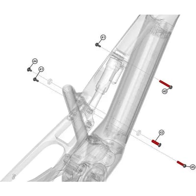Visserie bevestiging demper Haibike Pinion IGB