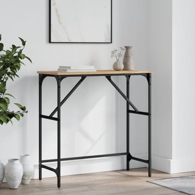 vidaXL - Wandtafel - 75x32x75 - cm - bewerkt - hout - sonoma - eikenkleurig