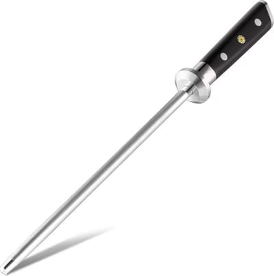 KAAMUT® Diamant Aanzetstaal 25 cm – Professionele Slijpstaaf – Diamantcoating – G10 Handvat – Voor Messen tot 62 HRC – Luxe Geschenkverpakking