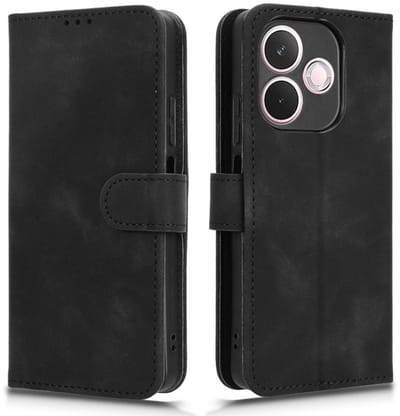 Coverup Hoesje - Geschikt voor OPPO A5 Pro 5G Hoesje - Coverup Book Case - Zwart