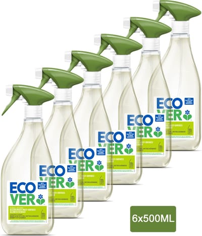 Ecover Allesreiniger Spray Harde Oppervlakken - Voordeelverpakking 6 x 500 ml - Vet & vuil verwijderen - Plantaardig & Biologisch afbreekbaar - Citroengras & Gember geur