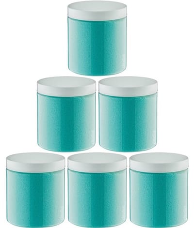 Scrubzout Hamam - 300 gram - Pot met witte deksel - set van 6 stuks - Hydraterende Lichaamsscrub