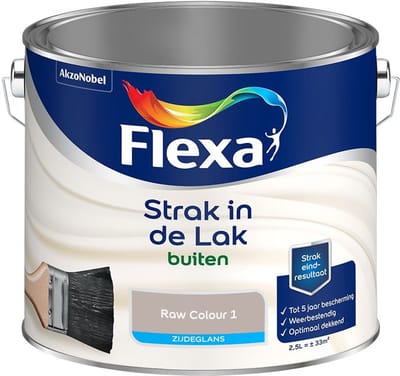 Flexa - Strak In De Lak Buitenlak Zijdeglans - Raw Colour 1 - Mengverf - 2,5 L