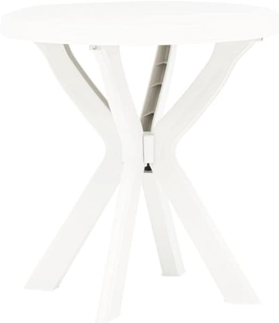 Ronde Buitentafel Tuin Salontafel Ø70 cm Kunststof Wit