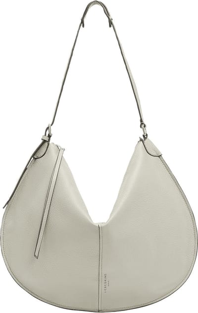 LIEBESKIND BERLIN Leren Schoudertas Heavy Pebble Naomi Hobo Titan Grijs
