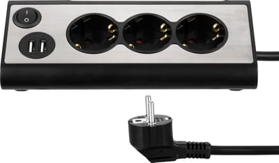 3-Weg Stopcontact met 2 USB-poorten - Compacte Stroomverdeler voor Huis en Kantoor