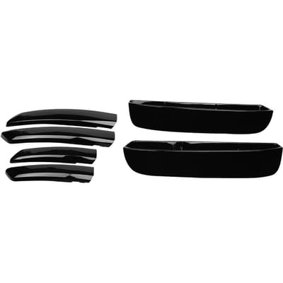 6 Stuks Zwart ABS Kunststof Voorste Mistlamp Cover Trim voor Discovery 5 2017‑2018 black