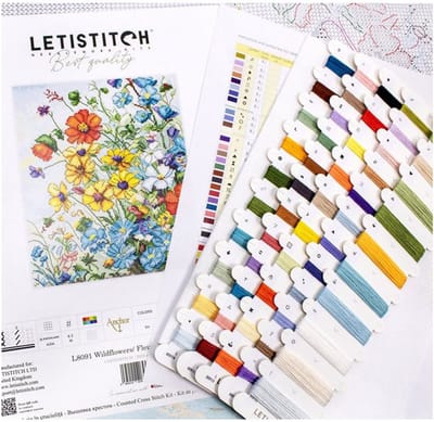 Leti Stitch Wildflowers borduren (pakket) L8091