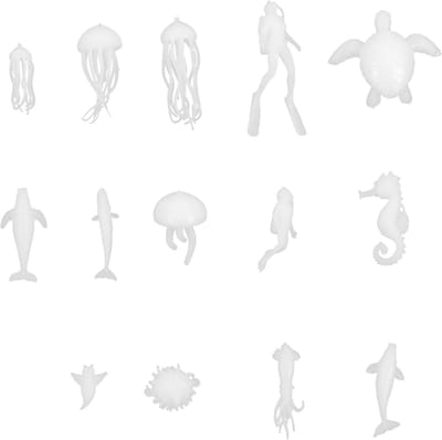 Miniatuur Figuren Set - Hars Vuller - Creatief Knutselen - 3D Ontwerp - 2 cm - Wit