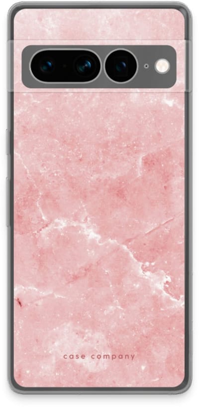 Case Company® - Hoesje geschikt voor Google Pixel 7 Pro hoesje - Roze marmer - Soft Cover Telefoonhoesje - Bescherming aan alle Kanten en Schermrand