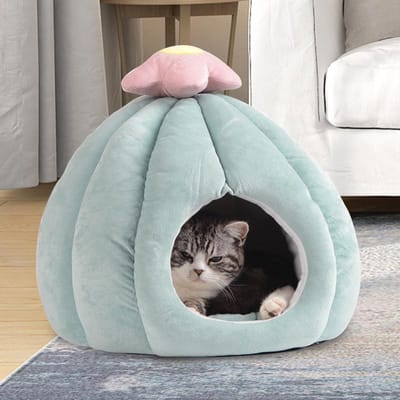 Niche pour chien et chat toutes saisons Produits pour animaux de compagnie mignons Tapis de niche pour chien épais et chaud de style hivernal Nid pour animaux de compagnie gray