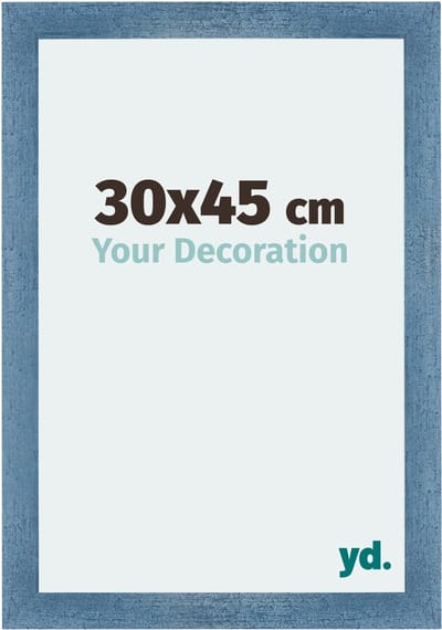 Your Decoration - Fotolijst 30x45 cm - MDF - Helder Blauw Geveegd - Mura
