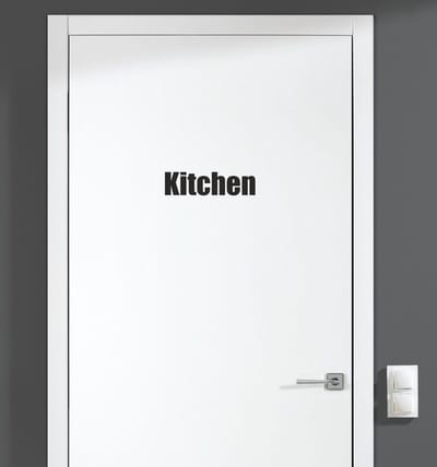 Deursticker - Kitchen - Zwart 13,5x3,5