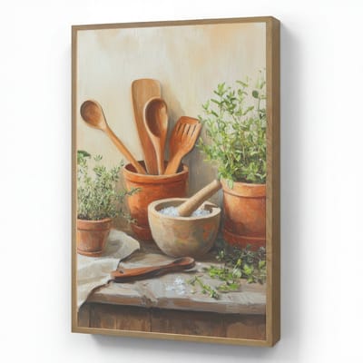 Wandlamp 60x90 cm - Oplaadbaar - Potten - Kruiden - Hout - Wandlampen binnen woonkamer - Slaapkamer lamp - Decoratieve nachtlamp - Vloerlamp draadloos