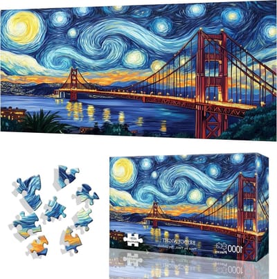 Iron Bridge Puzzel van 1000 Stukken, Kleurrijke Legpuzzel voor Volwassenen en Kinderen, Uitdagende Jigsaw voor Ontspanning en Gezellige Gezinsmomenten, 80 x 41 cm, Thuisdecoratie
