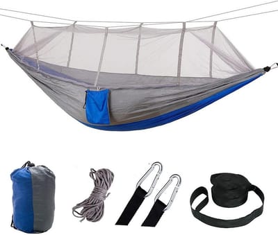 Camping Hangmat - Draagbare Hangmat - Outdoor Ontspanning - Met Klamboe - 260 x 140 cm - Groen