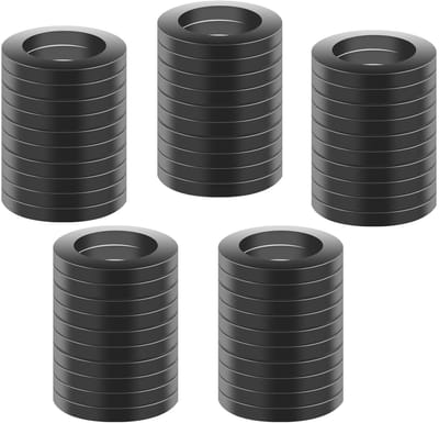 50 Stuks Rubber Slangringen voor Kranen, 1 1/4 Inch Afvoer, 3mm Dikke O-Ringen, Douche Slang Washers, Zwarte Afdichtingen, 38mm Buiten- en 25mm Binnenmaat