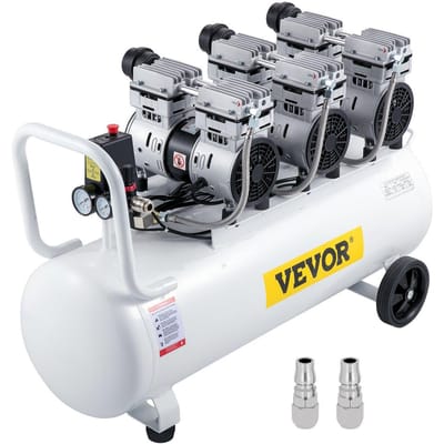 Luchtcompressor 80L Ultra Stil Olievrije Luchtcompressor Tank Stille Luchtcompressor 2.2KW Olievrije Compressor Geluidsarm met Veilig Solenoïdeventiel
